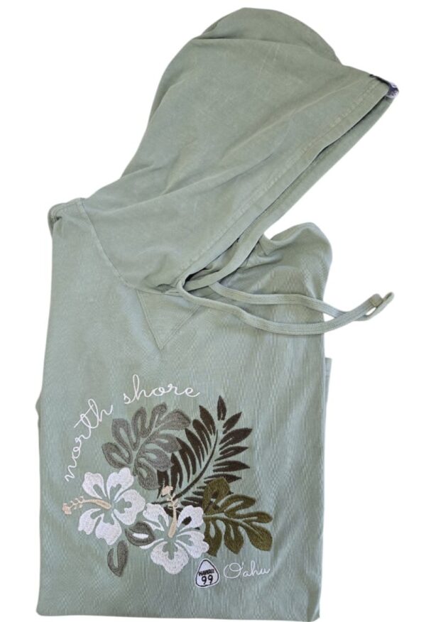 Hawaii hibiscus embroidered Hoodie - Image 2