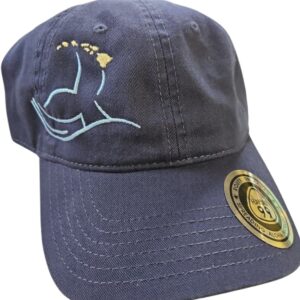 Whale w/ Hawaiian Islands Navy baseball cap